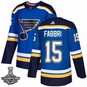 St. Louis Blues Trikot Robby Fabbri Blau 2019 Stanley Cup Champions